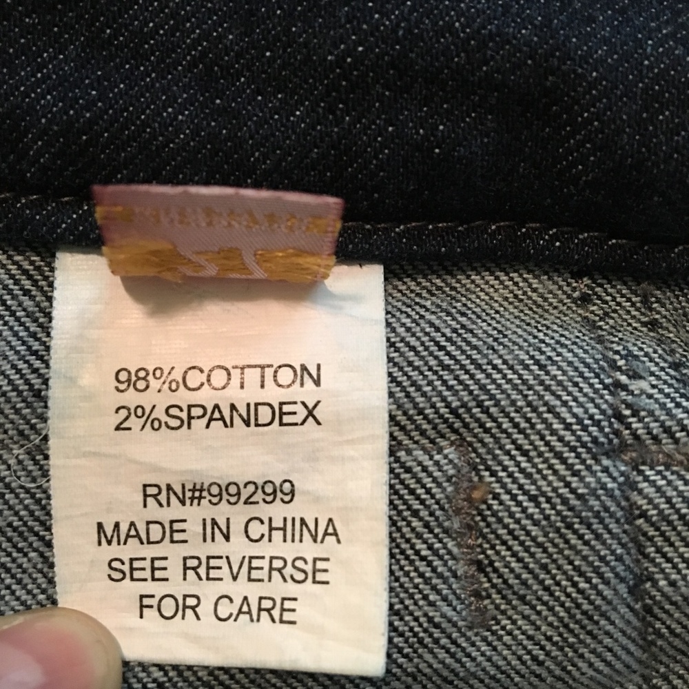 Level 99 Dark Wash Wide Leg Jeans - Picture 4 of 5